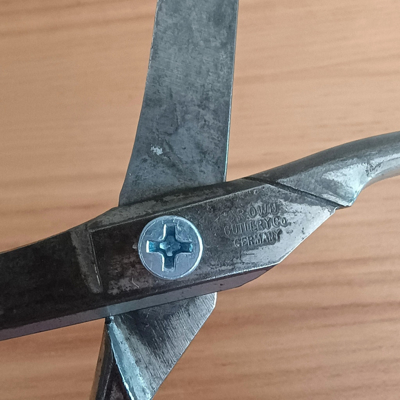 Vintage Crown Cutlery Co Germany Scissors 6.5" REPAIRED - Picture 7 of 8